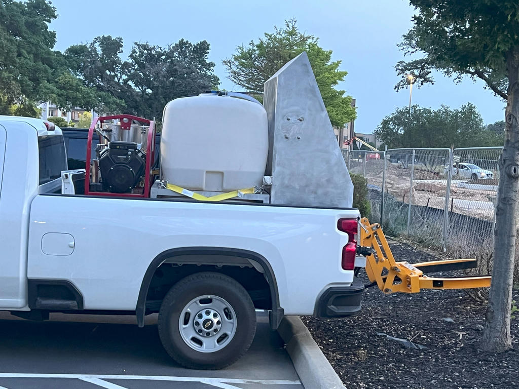 Spotless Bin Co curbside bin cleaning equipment in Lavon Texas